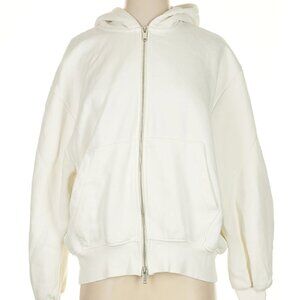 ZARA - White oversized Zip-Up Hoodie